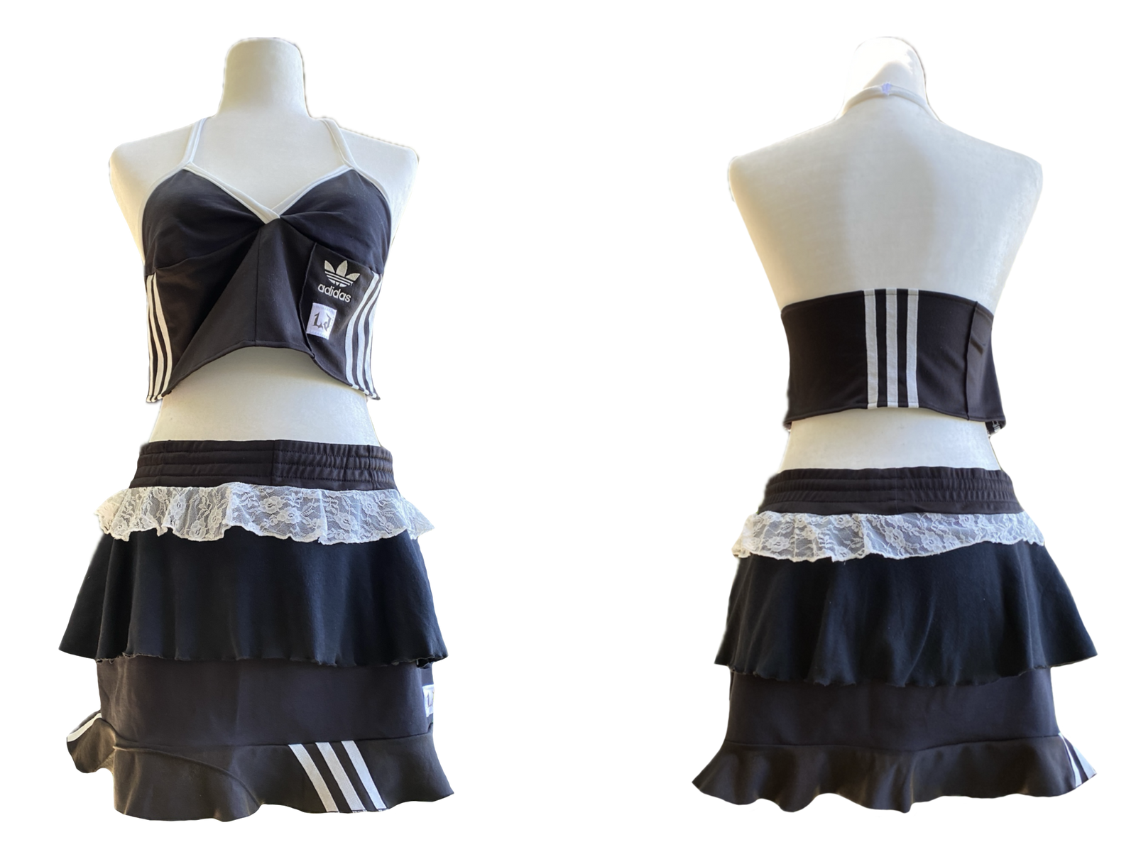Set Conjunto Sport Negro Adidas / Blanco