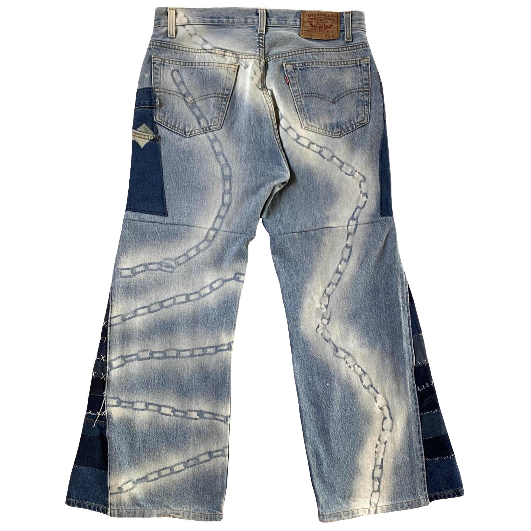 Pantalón Wide Leg Intervenido