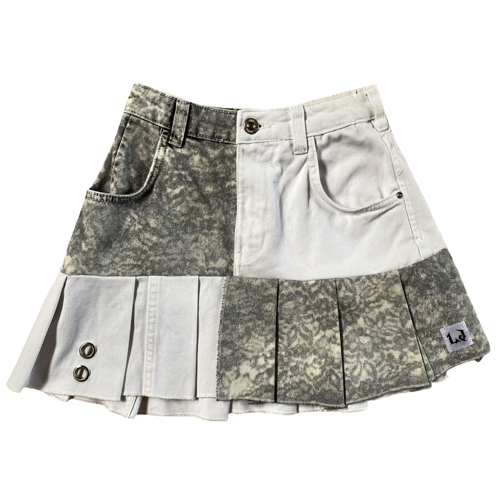 Falda Denim Oscura Gráfica