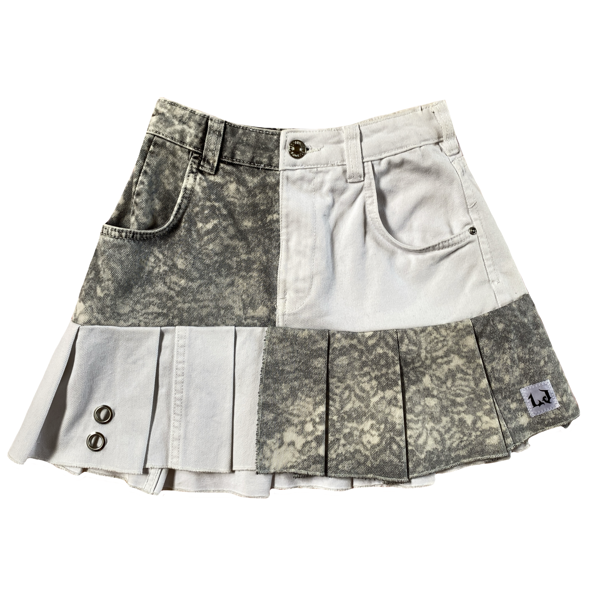 Falda Denim Oscura Gráfica