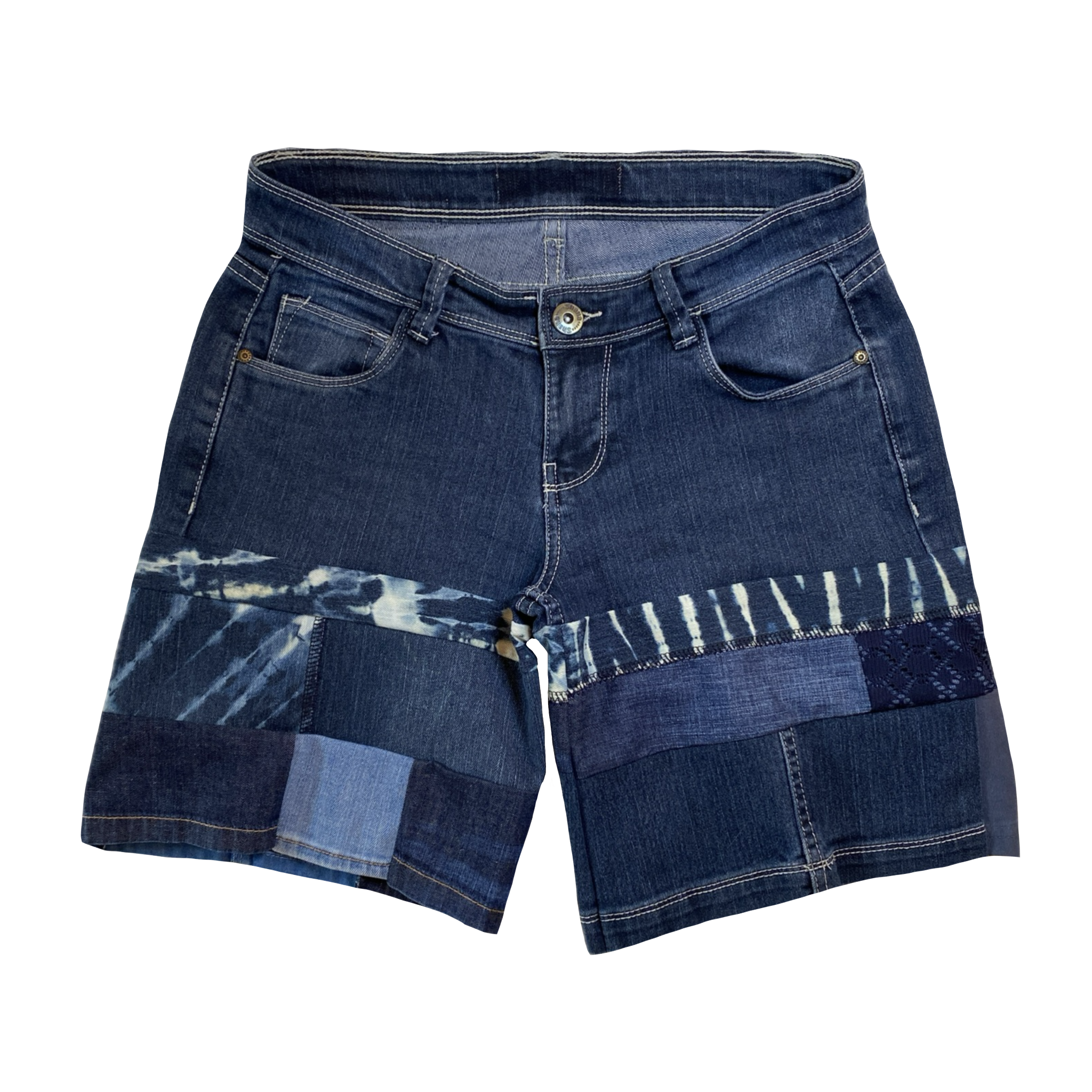 Bermuda Denim Patchwork