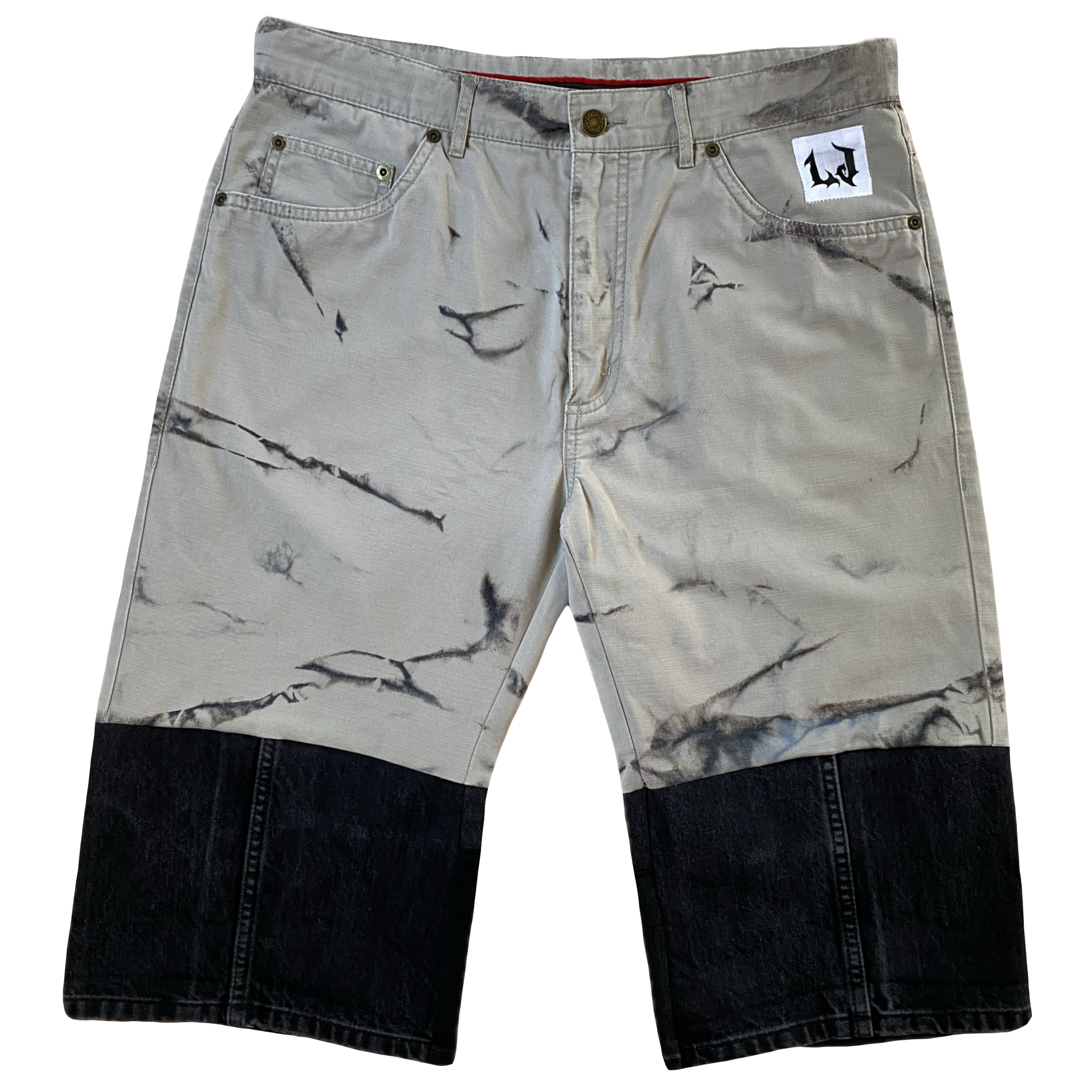 Bermuda Denim Tie Dye Azul