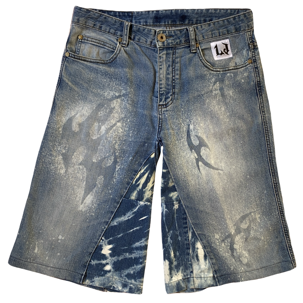 Bermuda Denim Tie Dye Negro