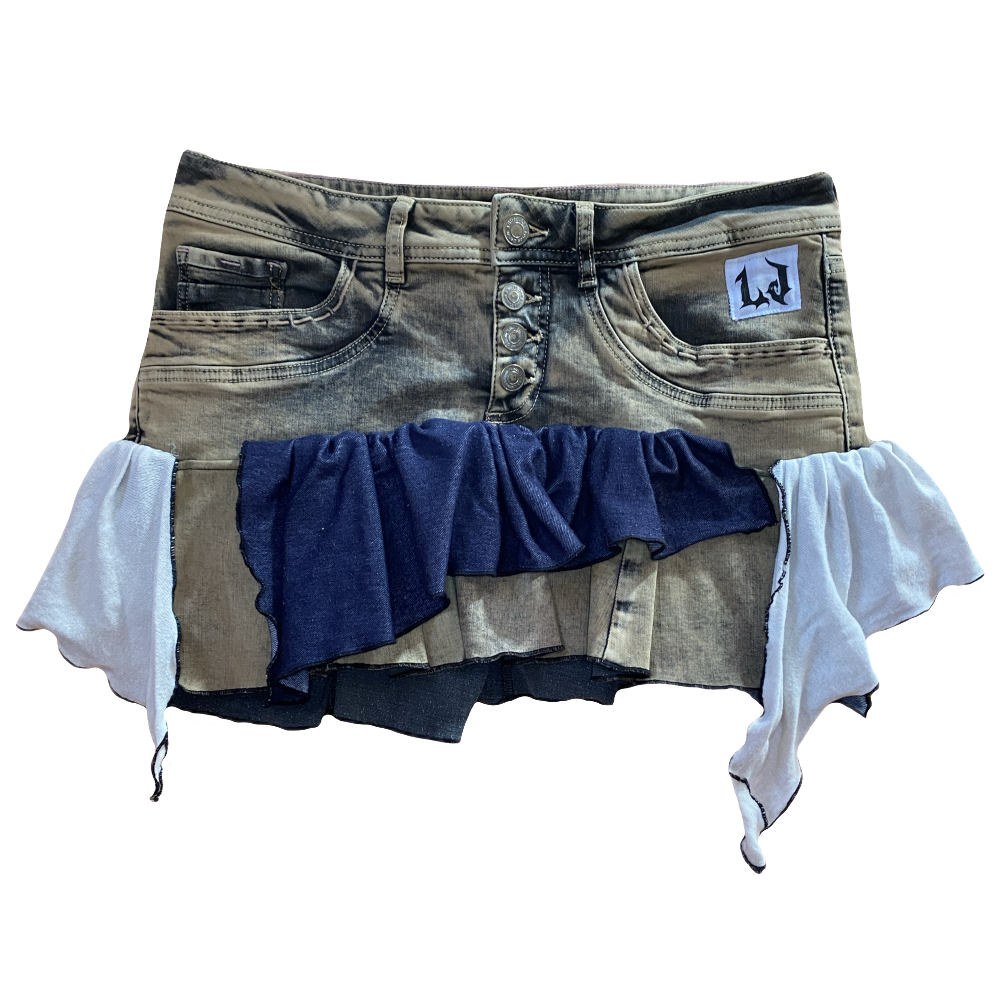 Falda Denim Volantes