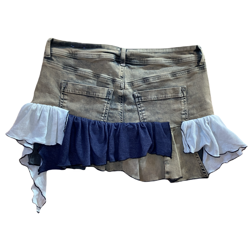 Falda Denim Volantes