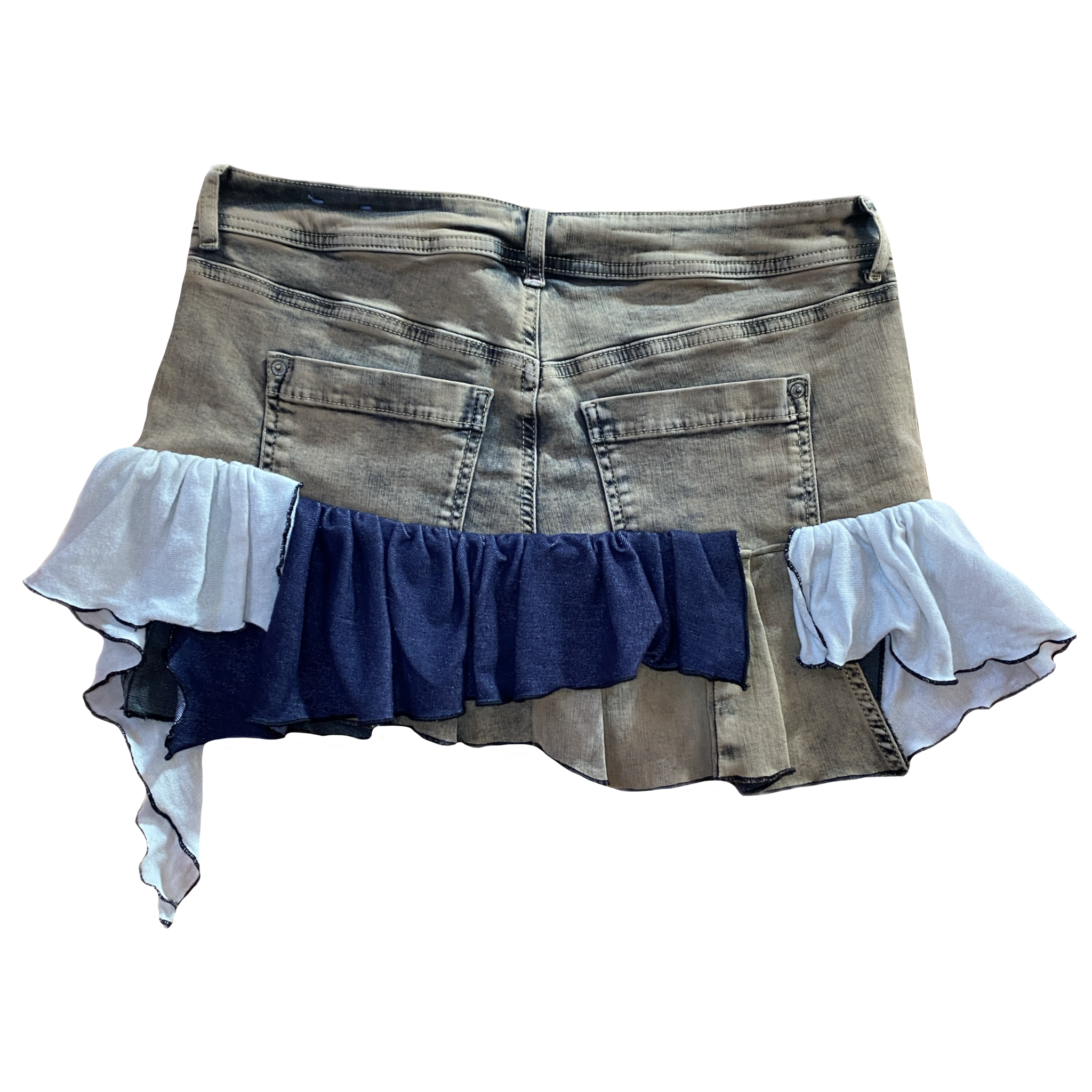 Falda Denim Volantes