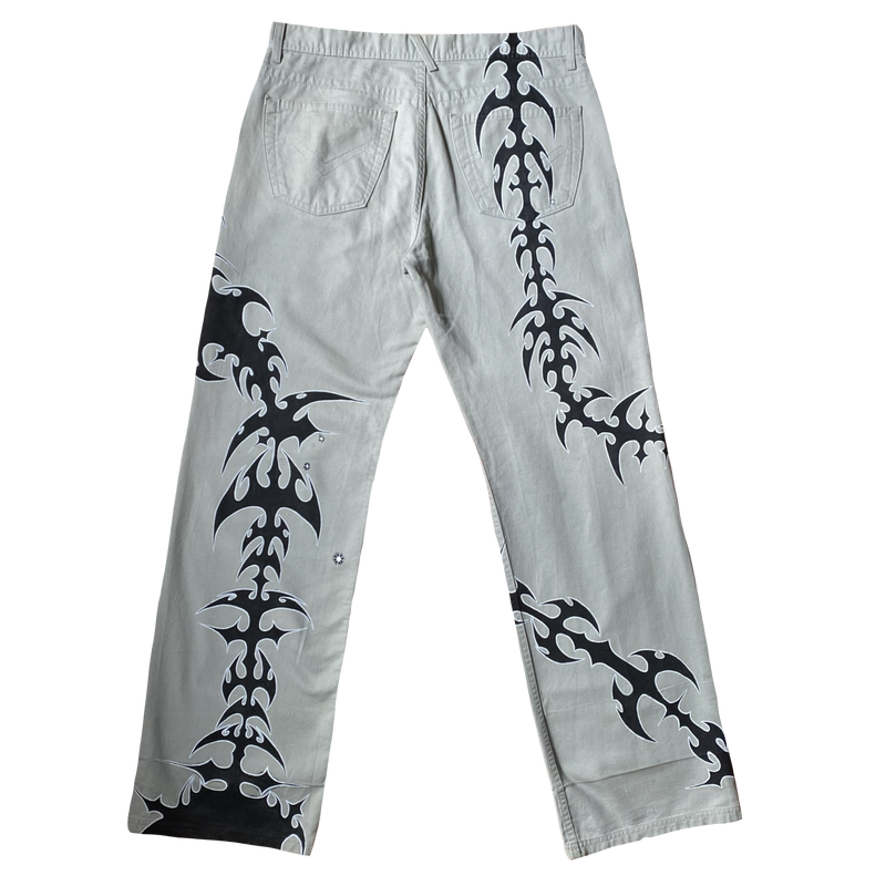 Pantalón TRIBAL SKELETON WIDE LEG