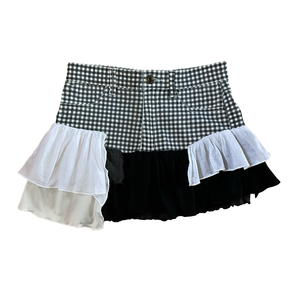 Falda Hybrid Gingham & Ruffles