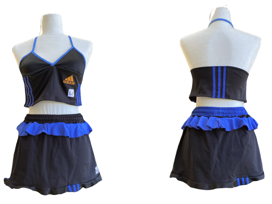 Set Conjunto Sport Adidas Negro / Azul