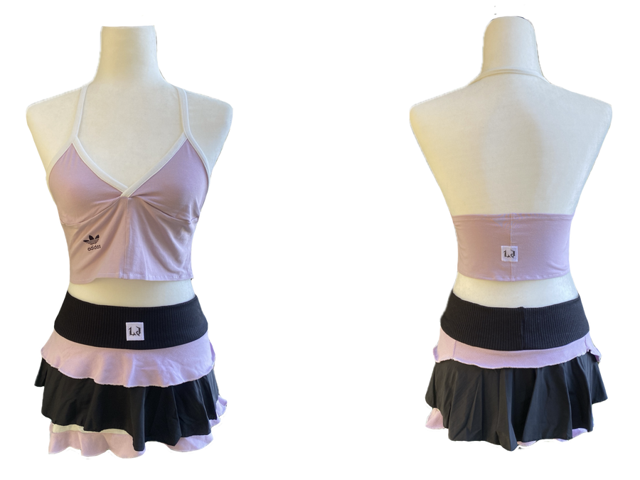 Set Conjunto Sport Adidas Lila / Negro