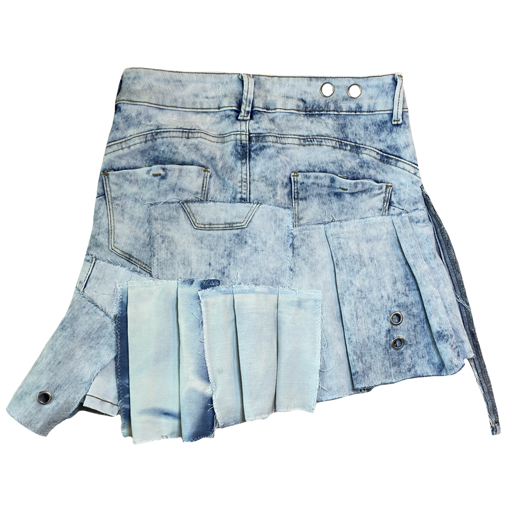 Falda Denim Plisada