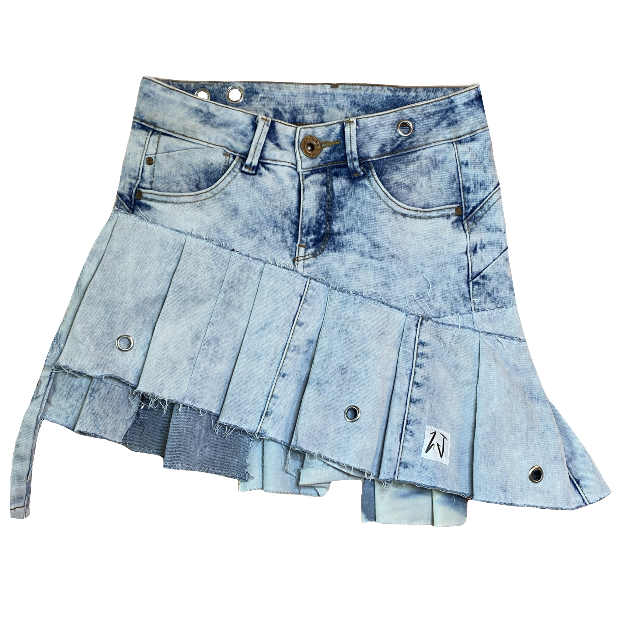 Falda Denim Plisada