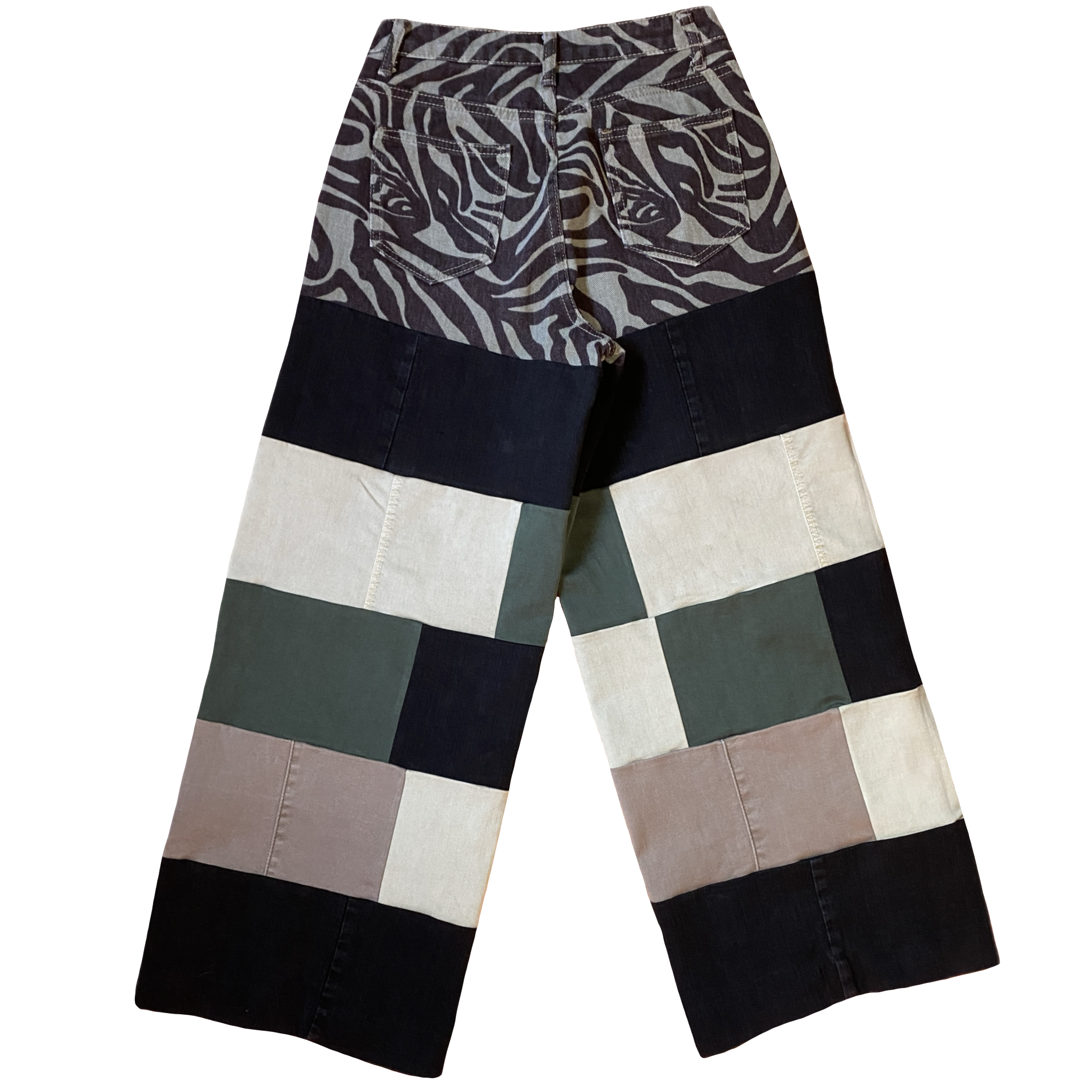 Pantalón Wide Leg Patchwork