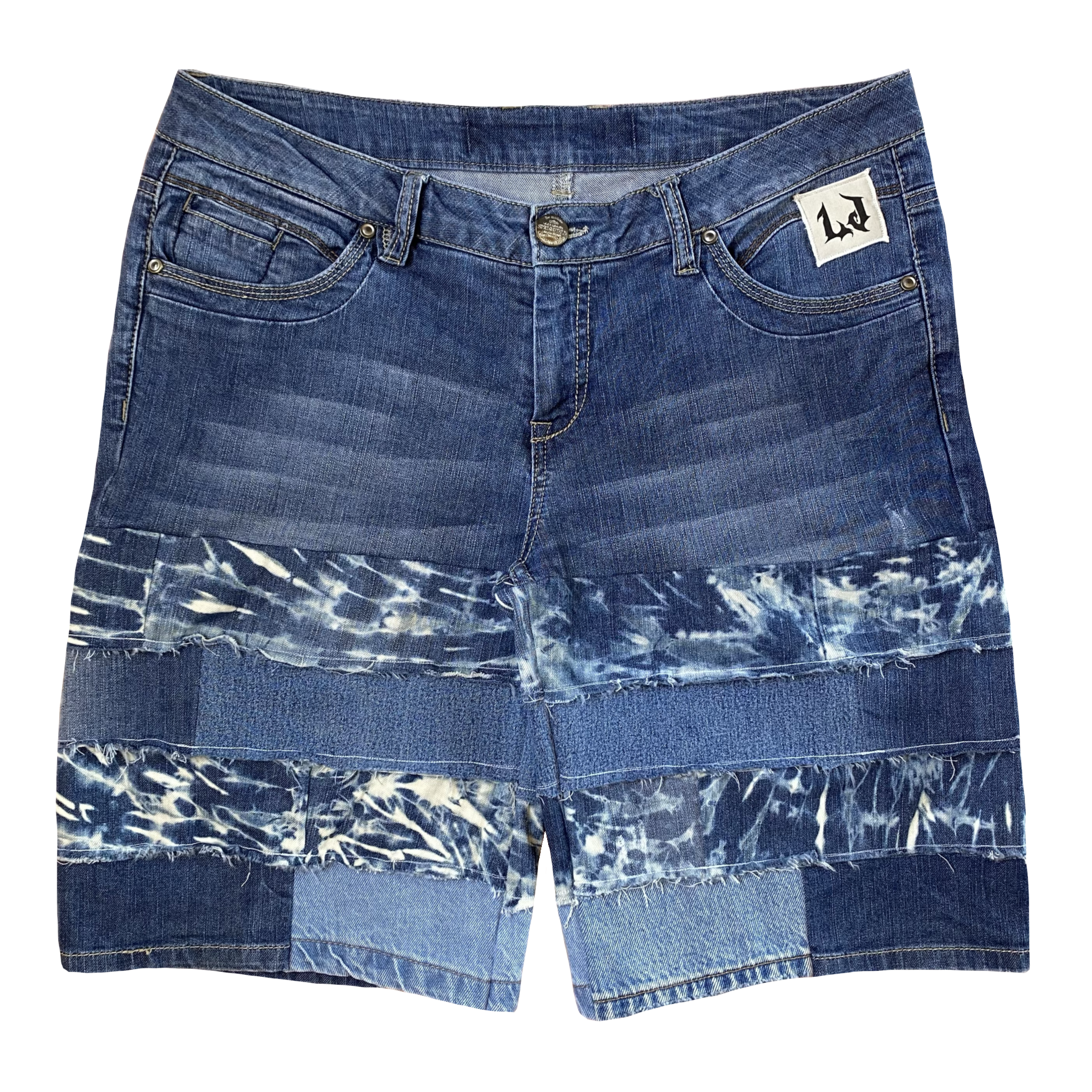 Bermudas ACID WASH MULTI-PANEL